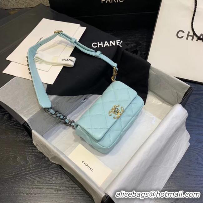 Trendy Design Chanel 19 Bodypack Sheepskin Leather AS1163 sky blue