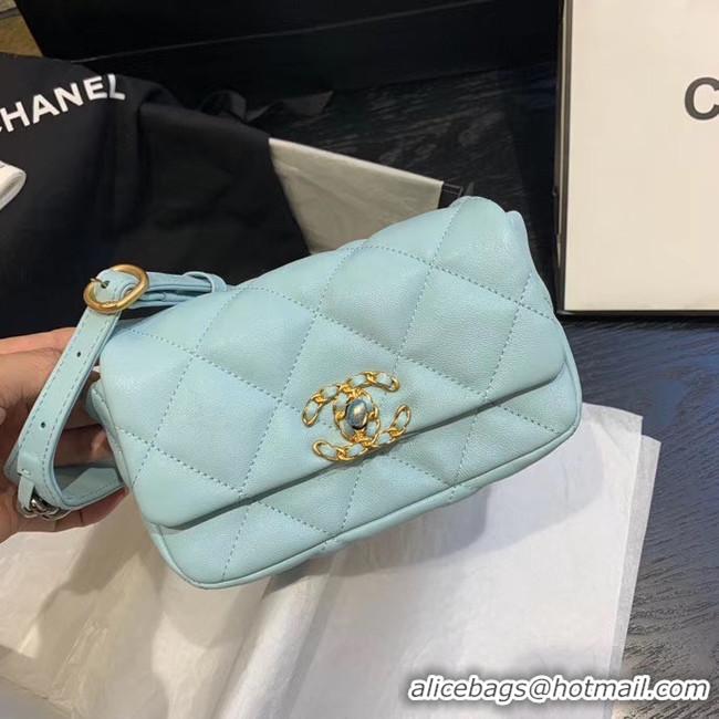 Trendy Design Chanel 19 Bodypack Sheepskin Leather AS1163 sky blue