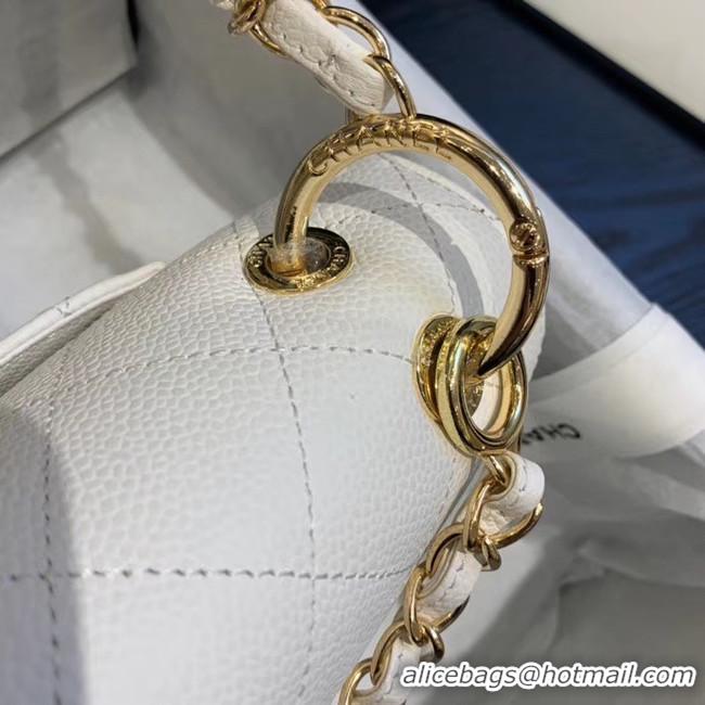 Grade Quality Chanel Original Soft Leather Small flap bag AS1459 white