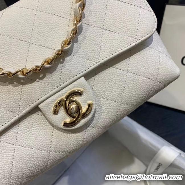 Grade Quality Chanel Original Soft Leather Small flap bag AS1459 white