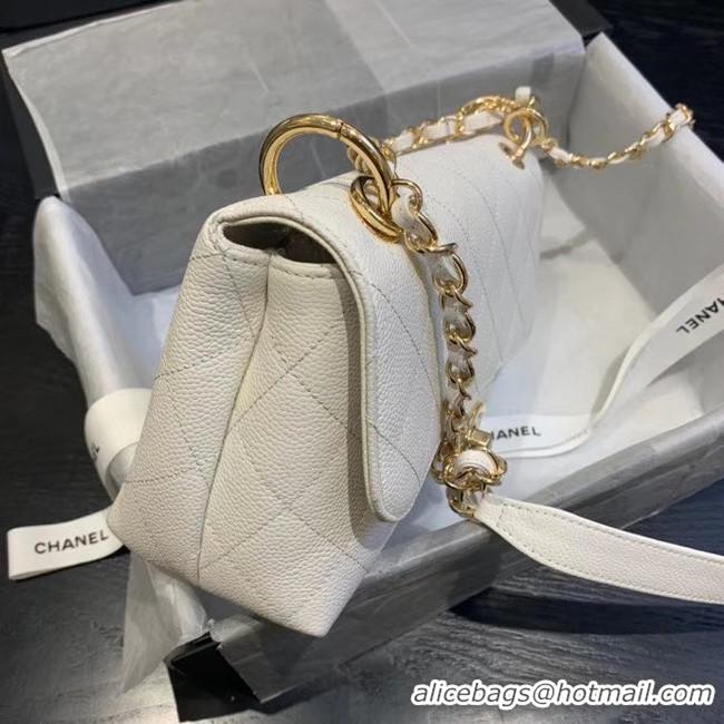 Grade Quality Chanel Original Soft Leather Small flap bag AS1459 white