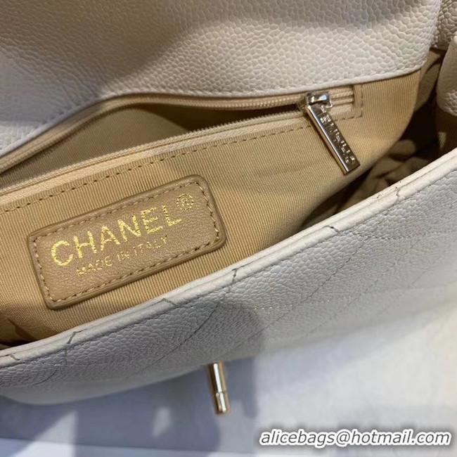 Grade Quality Chanel Original Soft Leather Small flap bag AS1459 white