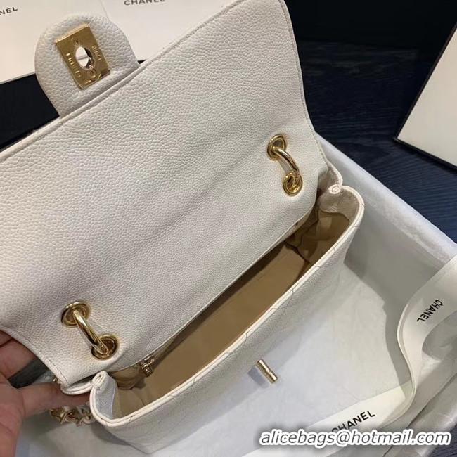 Grade Quality Chanel Original Soft Leather Small flap bag AS1459 white