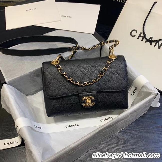 Discount Chanel Original Soft Leather Small flap bag AS1459 black