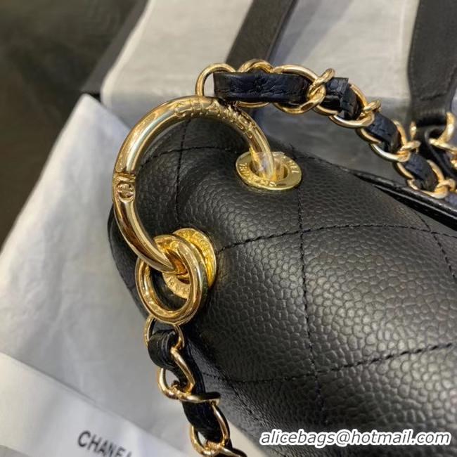 Discount Chanel Original Soft Leather Small flap bag AS1459 black