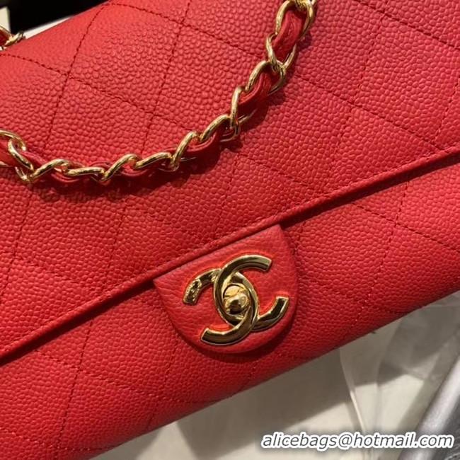 Low Cost Chanel Original Soft Leather Small flap bag AS1459 red