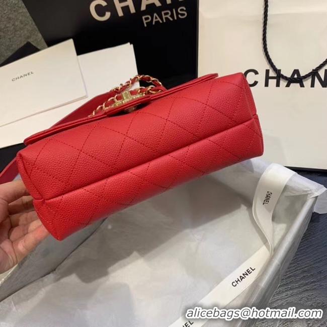 Low Cost Chanel Original Soft Leather Small flap bag AS1459 red