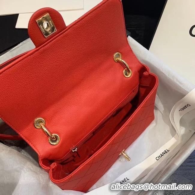 Low Cost Chanel Original Soft Leather Small flap bag AS1459 red