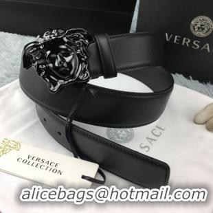 Best Cheap Versace Palazzo Belt With Medusa Buckle V1203 Black/Black