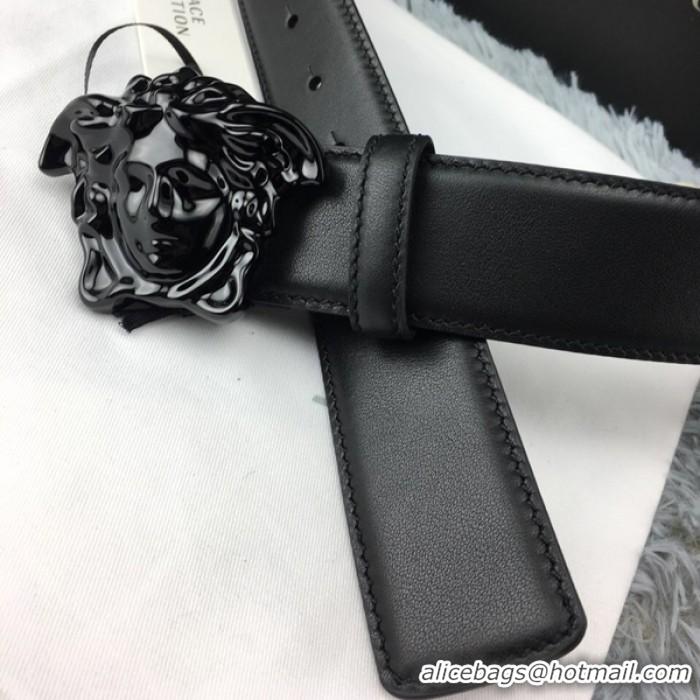 Best Cheap Versace Palazzo Belt With Medusa Buckle V1203 Black/Black