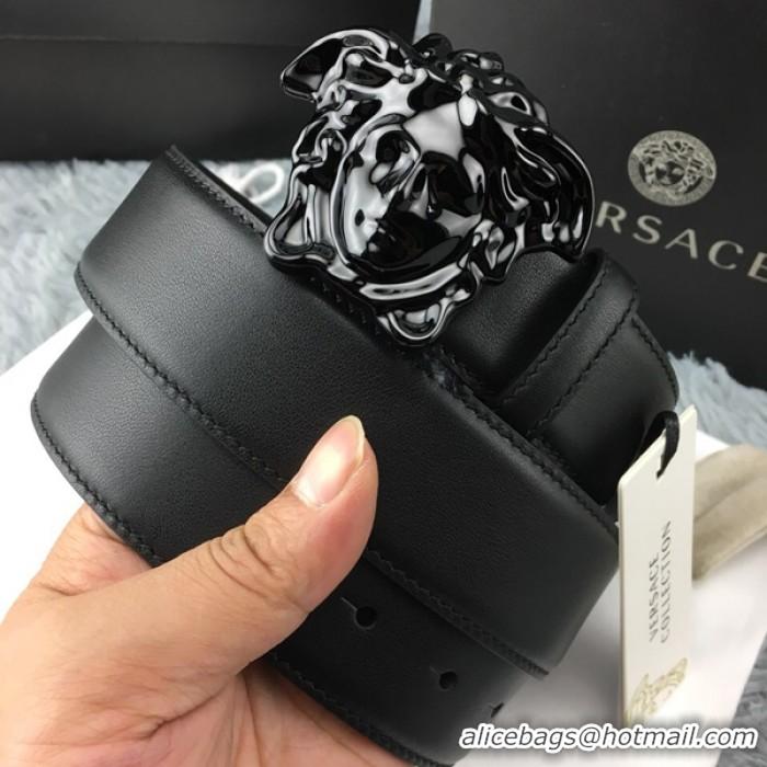 Best Cheap Versace Palazzo Belt With Medusa Buckle V1203 Black/Black