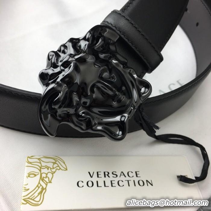 Best Cheap Versace Palazzo Belt With Medusa Buckle V1203 Black/Black