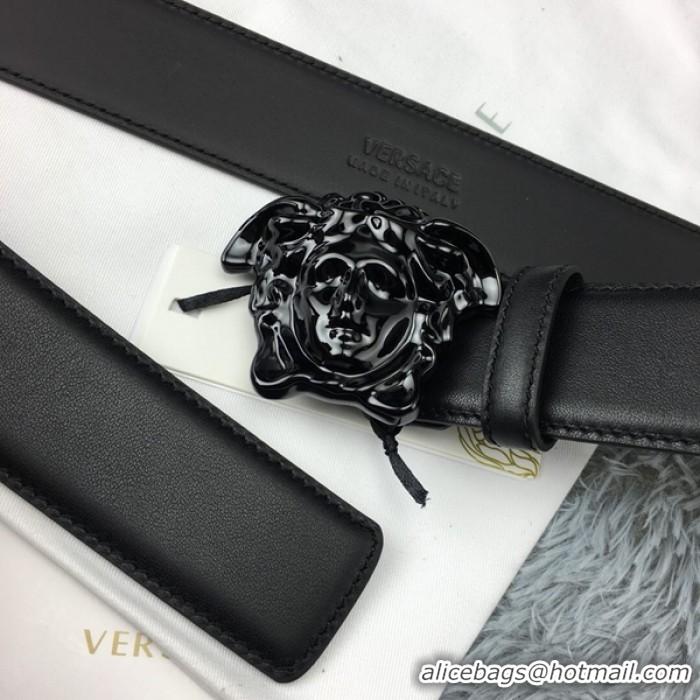 Best Cheap Versace Palazzo Belt With Medusa Buckle V1203 Black/Black