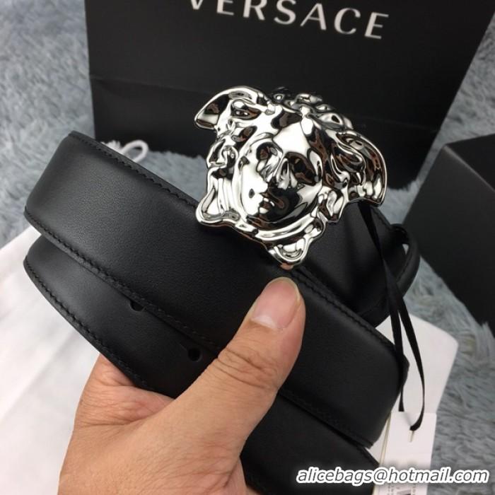 Promotional Versace Palazzo Belt With Medusa V1206 Black/Silver