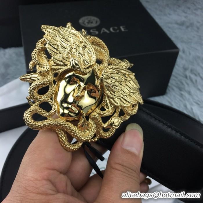 Top Quality Versace Palazzo Belt With Medusa V1208 Black/Gold