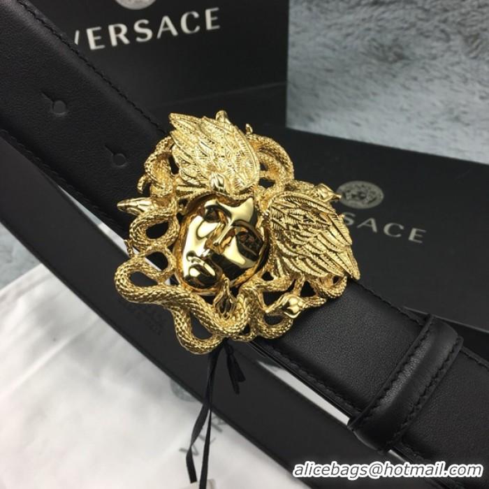 Top Quality Versace Palazzo Belt With Medusa V1208 Black/Gold