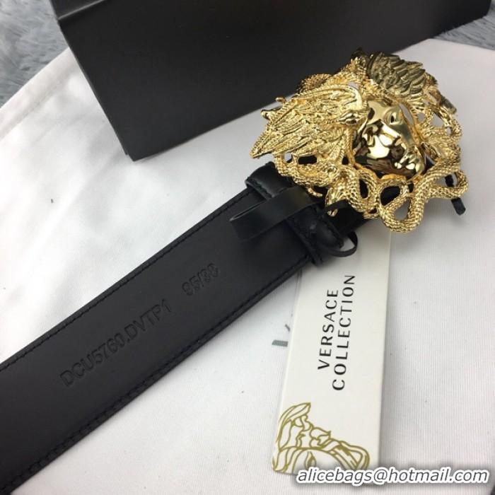 Top Quality Versace Palazzo Belt With Medusa V1208 Black/Gold