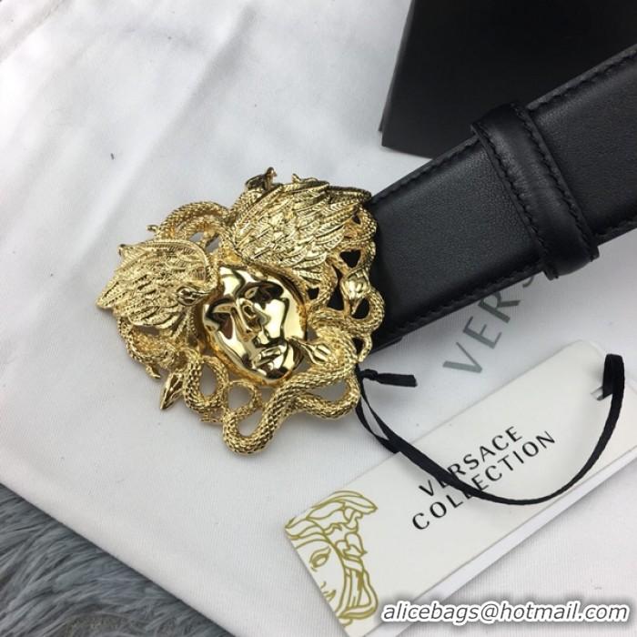 Top Quality Versace Palazzo Belt With Medusa V1208 Black/Gold