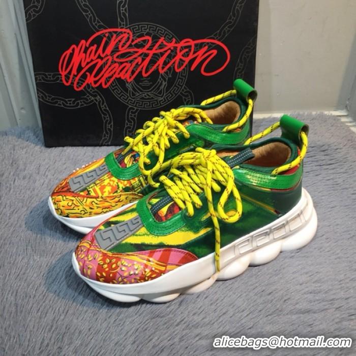 Super Quality Versace Chain Reaction Sneakers V5804 Green