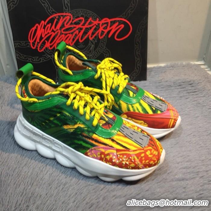 Super Quality Versace Chain Reaction Sneakers V5804 Green