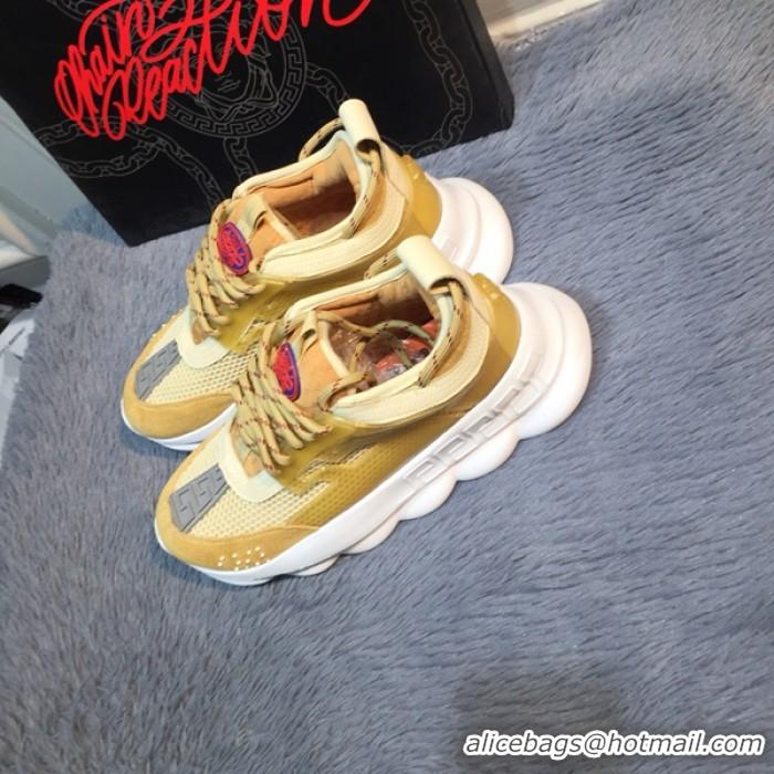 Top Design Versace Chain Reaction Sneakers V5804 Yellow