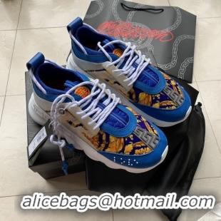 Grade Quality Versace Chain Reaction Sneakers V5805 Blue Color