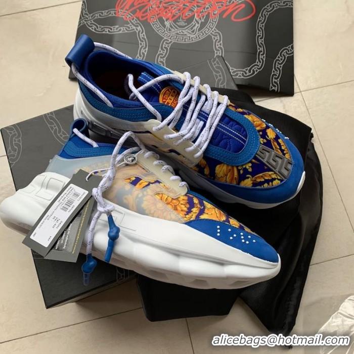 Grade Quality Versace Chain Reaction Sneakers V5805 Blue Color