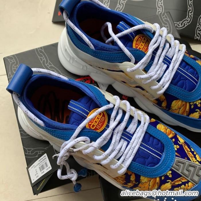 Grade Quality Versace Chain Reaction Sneakers V5805 Blue Color