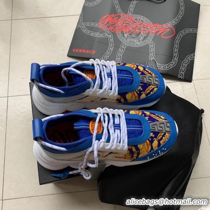 Grade Quality Versace Chain Reaction Sneakers V5805 Blue Color