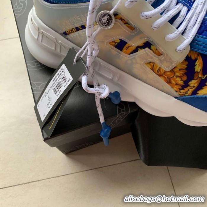 Grade Quality Versace Chain Reaction Sneakers V5805 Blue Color