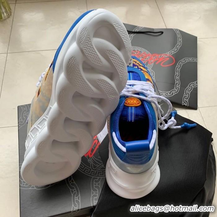 Grade Quality Versace Chain Reaction Sneakers V5805 Blue Color