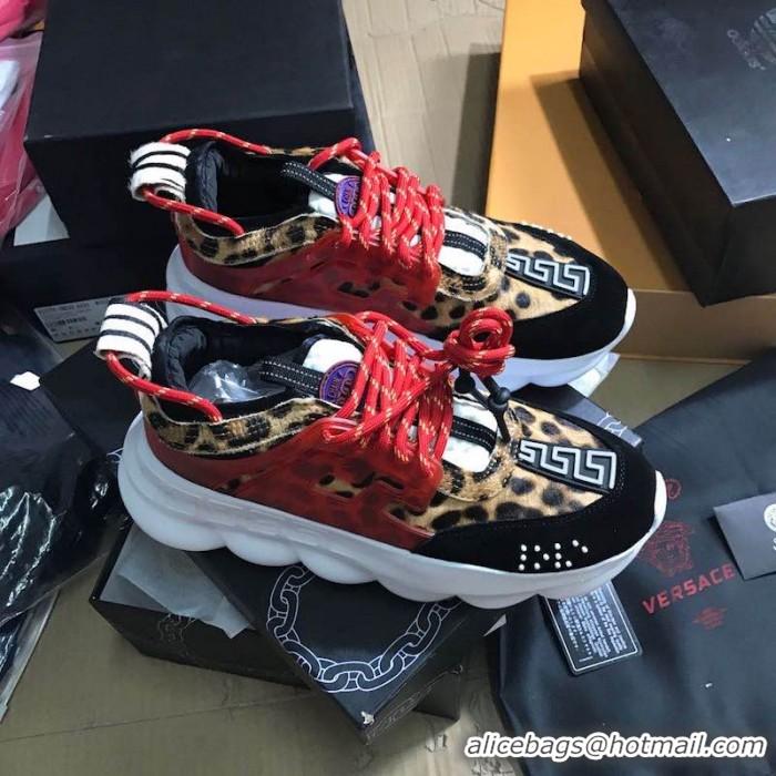 Cheap Price Versace Chain Reaction Sneakers V5805 Leopard