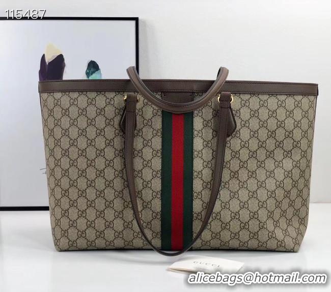 Original Quality Gucci Ophidia Series Medium GG Tote Bag 631685 Brown