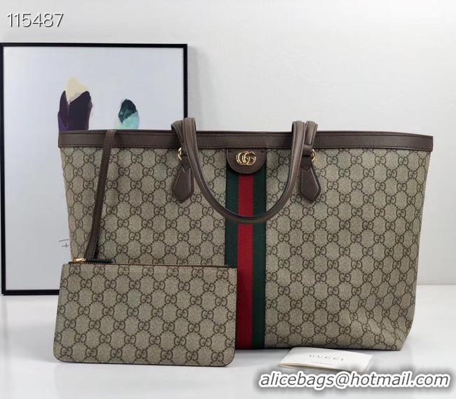 Original Quality Gucci Ophidia Series Medium GG Tote Bag 631685 Brown