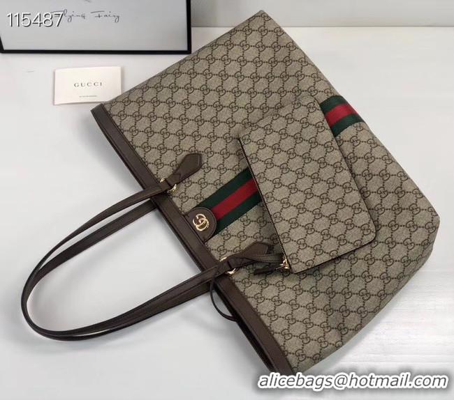 Original Quality Gucci Ophidia Series Medium GG Tote Bag 631685 Brown