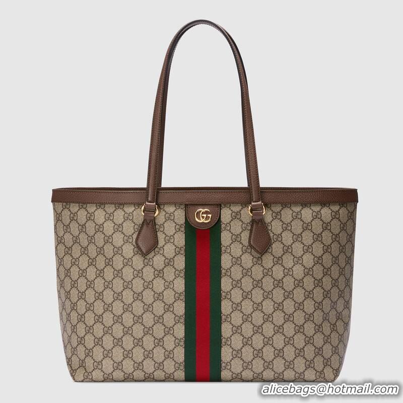 Original Quality Gucci Ophidia Series Medium GG Tote Bag 631685 Brown