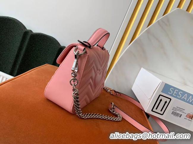 Low Price Gucci GG Marmont mini top handle bag 547260 pink