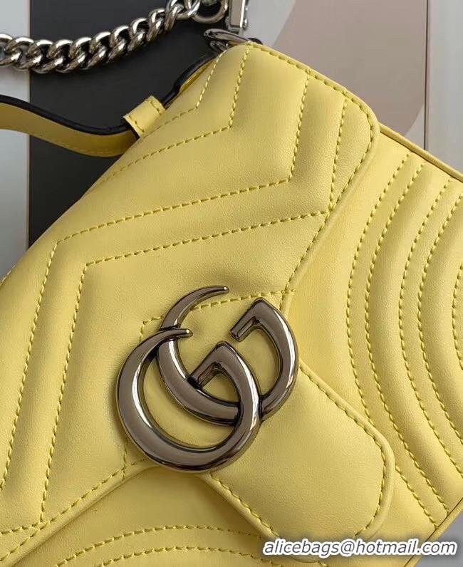 Reasonable Price Gucci GG Marmont mini top handle bag 547260 yellow