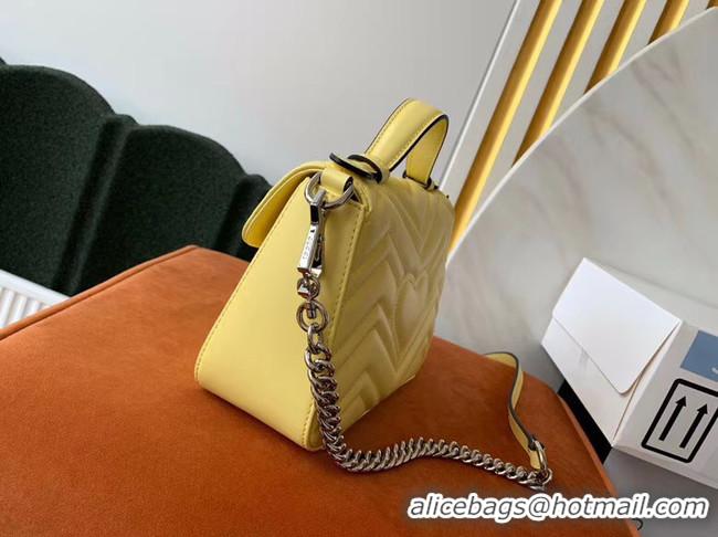 Reasonable Price Gucci GG Marmont mini top handle bag 547260 yellow