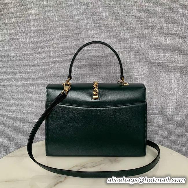 Most Popular Gucci Sylvie 1969 small top handle bag 602781 green