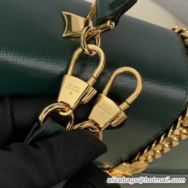 Most Popular Gucci Sylvie 1969 small top handle bag 602781 green