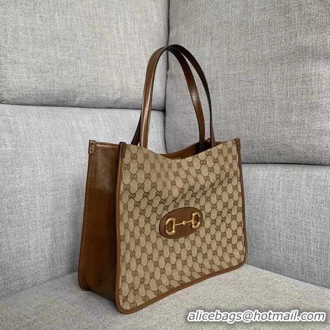 Top Quality Gucci 1955 Horsebit tote bag 623694 Brown