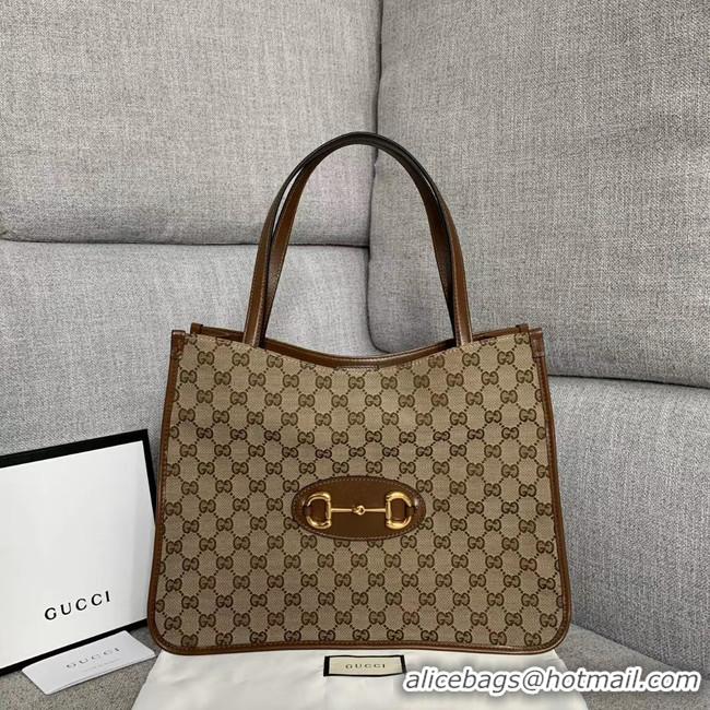 Top Quality Gucci 1955 Horsebit tote bag 623694 Brown