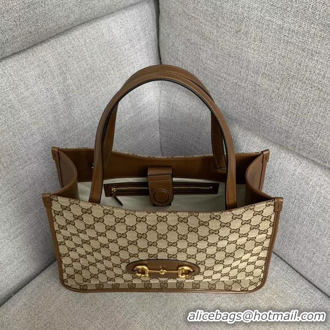 Top Quality Gucci 1955 Horsebit tote bag 623694 Brown