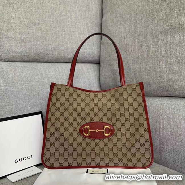 Low Cost Gucci 1955 Horsebit tote bag 623694 red