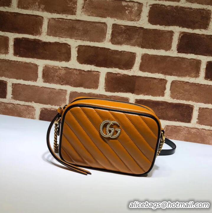 Well Crafted Gucci GG Marmont Matelasse mini Bag 448065 brown