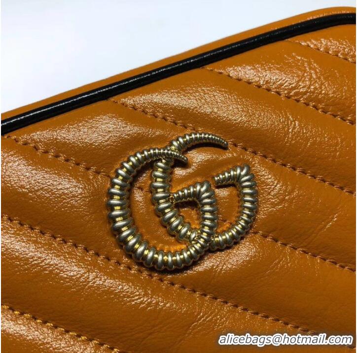 Well Crafted Gucci GG Marmont Matelasse mini Bag 448065 brown