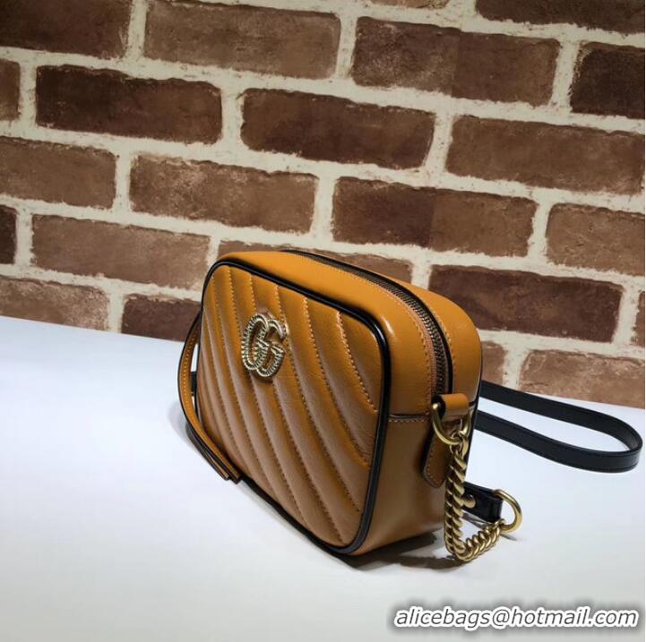 Well Crafted Gucci GG Marmont Matelasse mini Bag 448065 brown