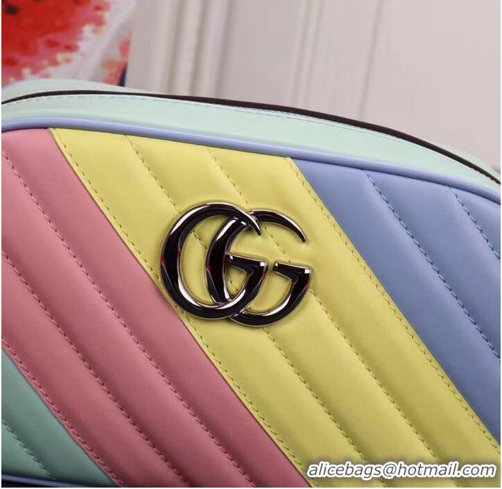 Good Quality Gucci GG Marmont Matelasse Shoulder Bag 447632 Multicolored