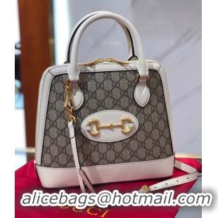 Promotional Gucci GG Supreme Canvas Top Handle Bag 621220 White